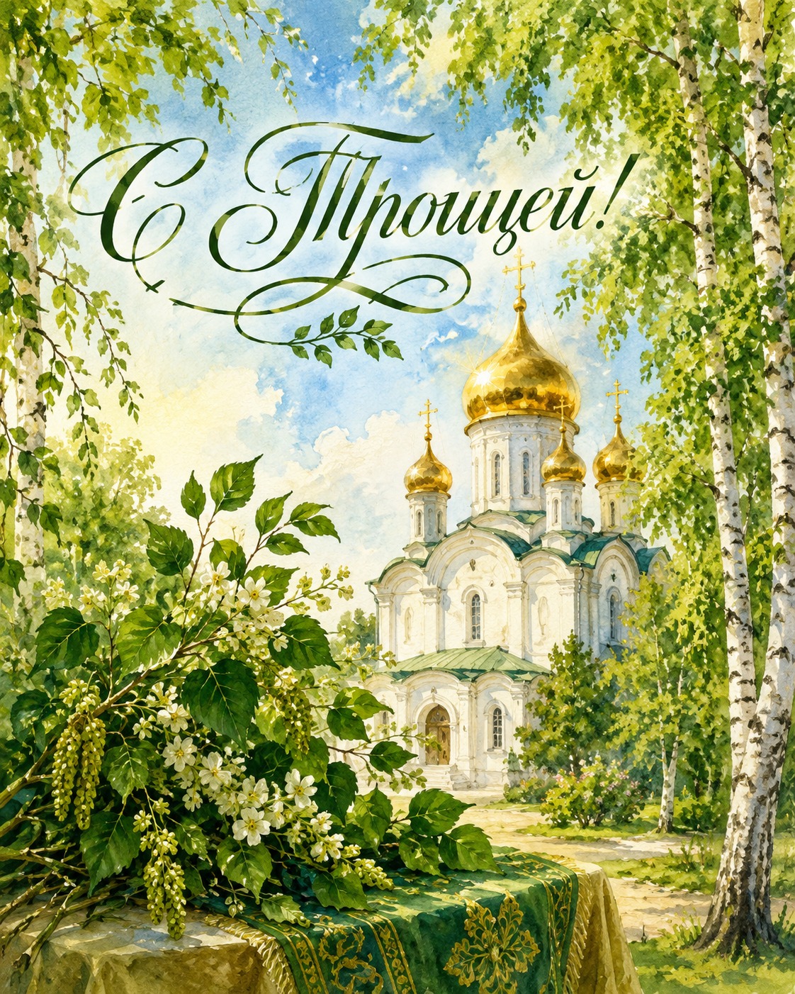 Открытка на Святую Троицу